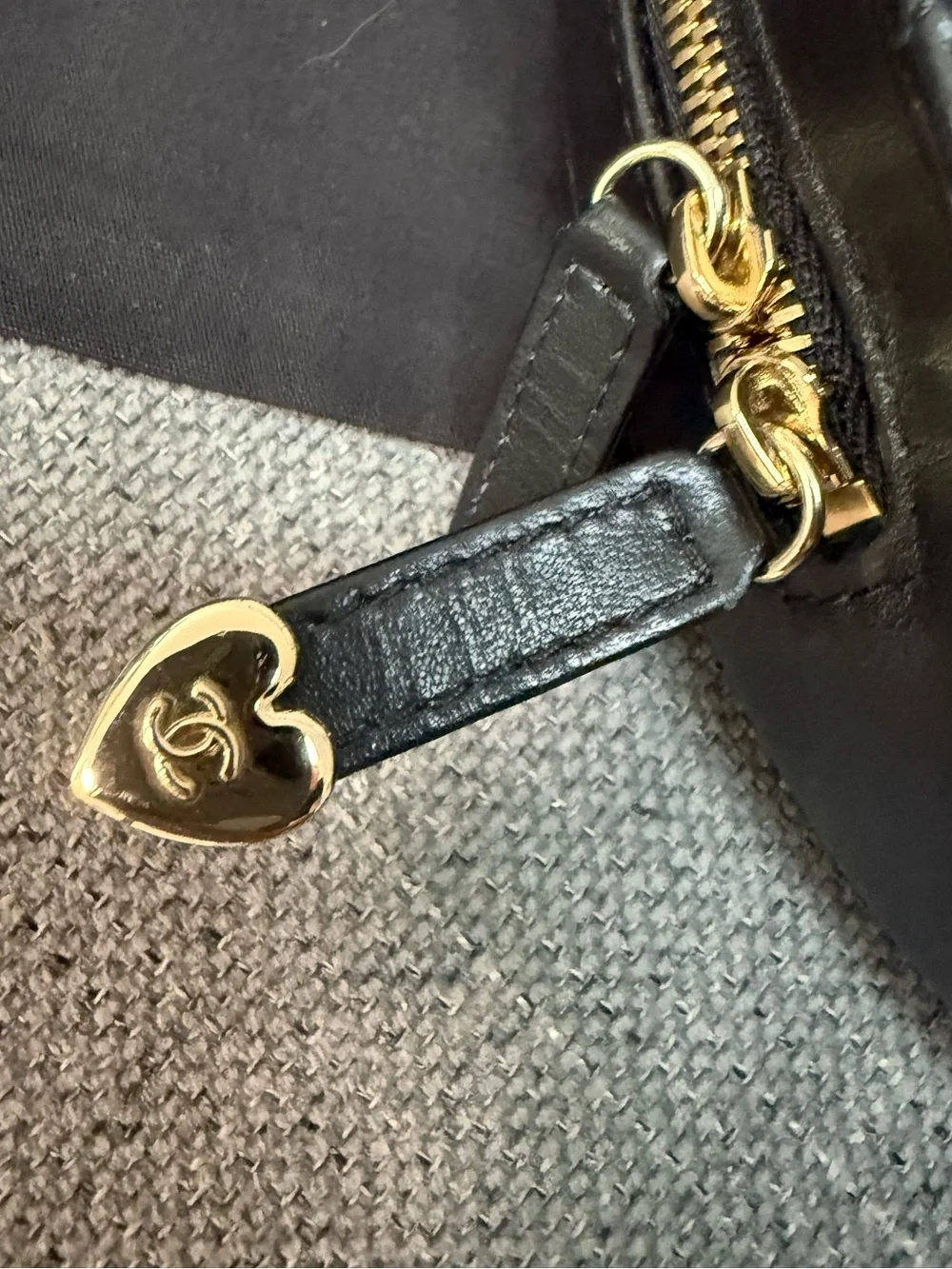 CHANEL CC in LOVE heart flap bag lambskin leather